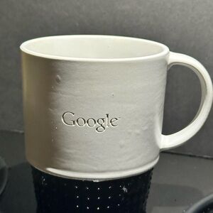 Google White and Black Ceramic Mug - RARE